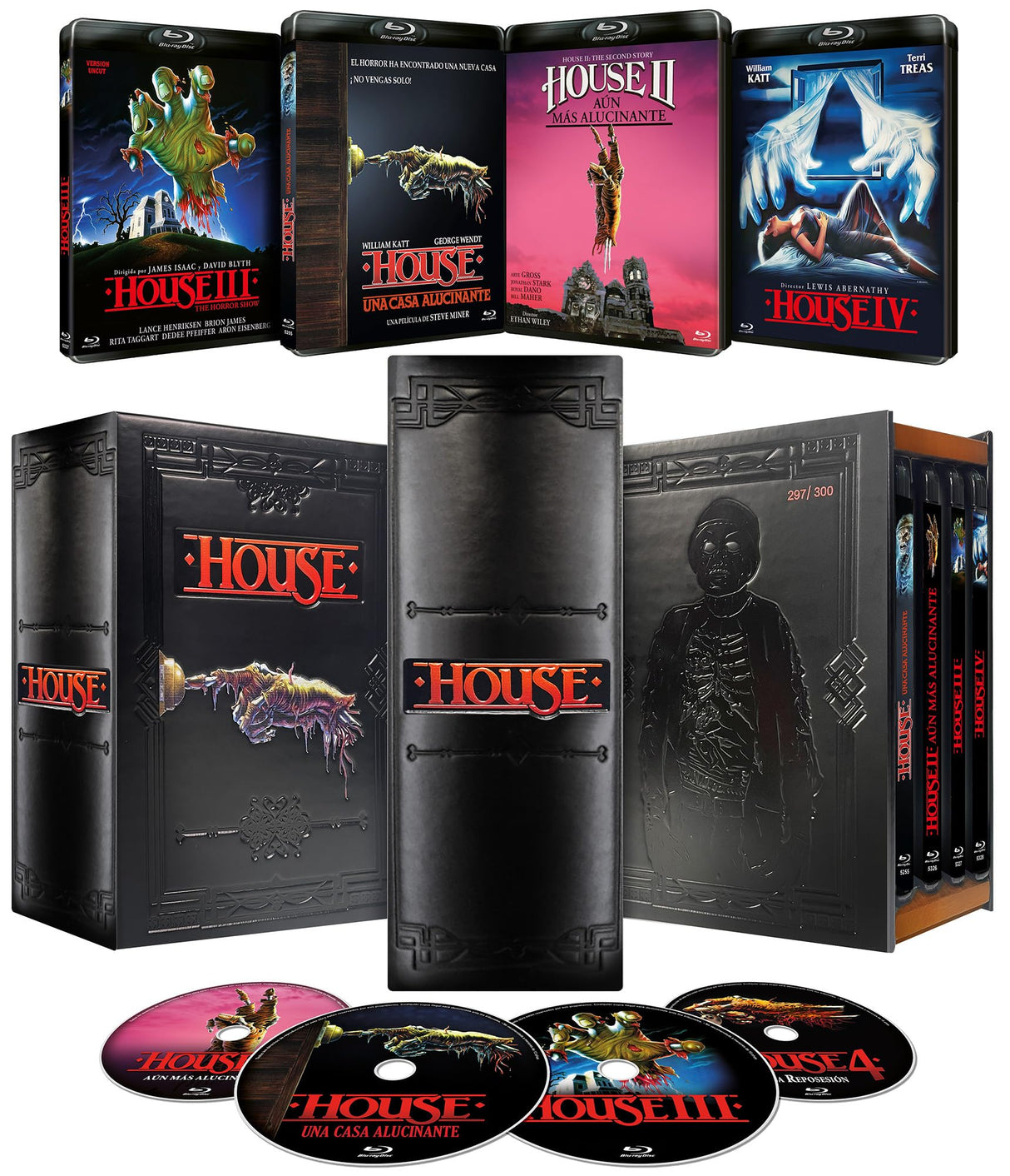 House 1-2-3-4 (4 Discos, Estuche de Madera y Piel Numerado y Muy Limitado) [Blu-ray] (1986, 1987, 1989, 1992)