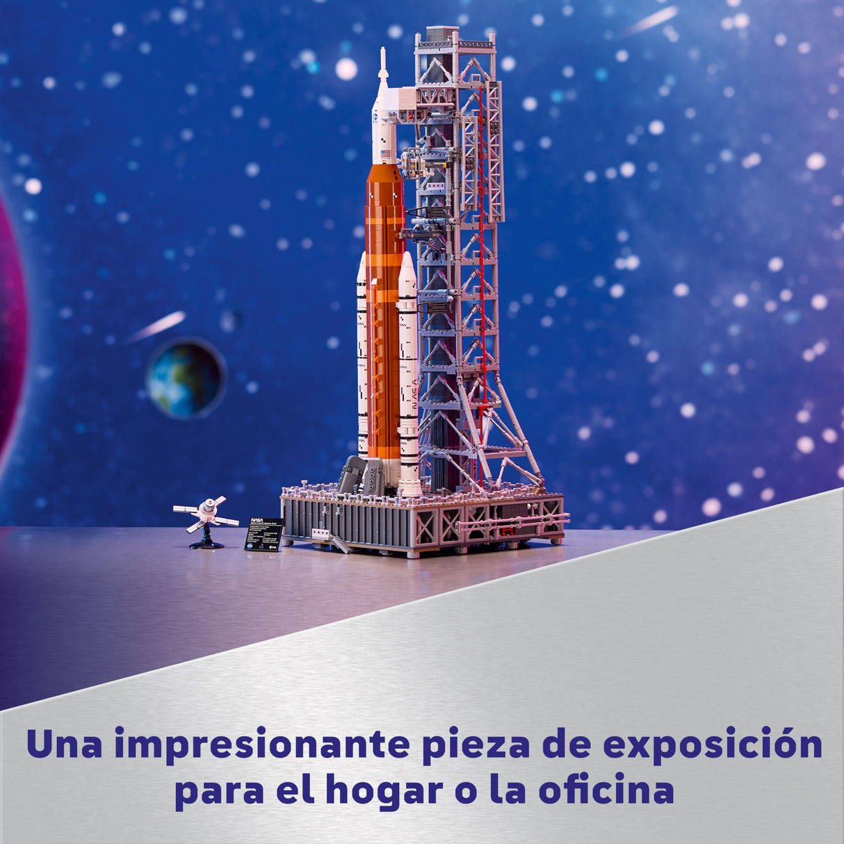 LEGO Icons Sistema de Lanzamiento Espacial Artemis de la NASA con Cápsula Orión, Maqueta de Cohete para Adultos, Decoración del Hogar y la Oficina, Regalo para Hombres y Mujeres 10341