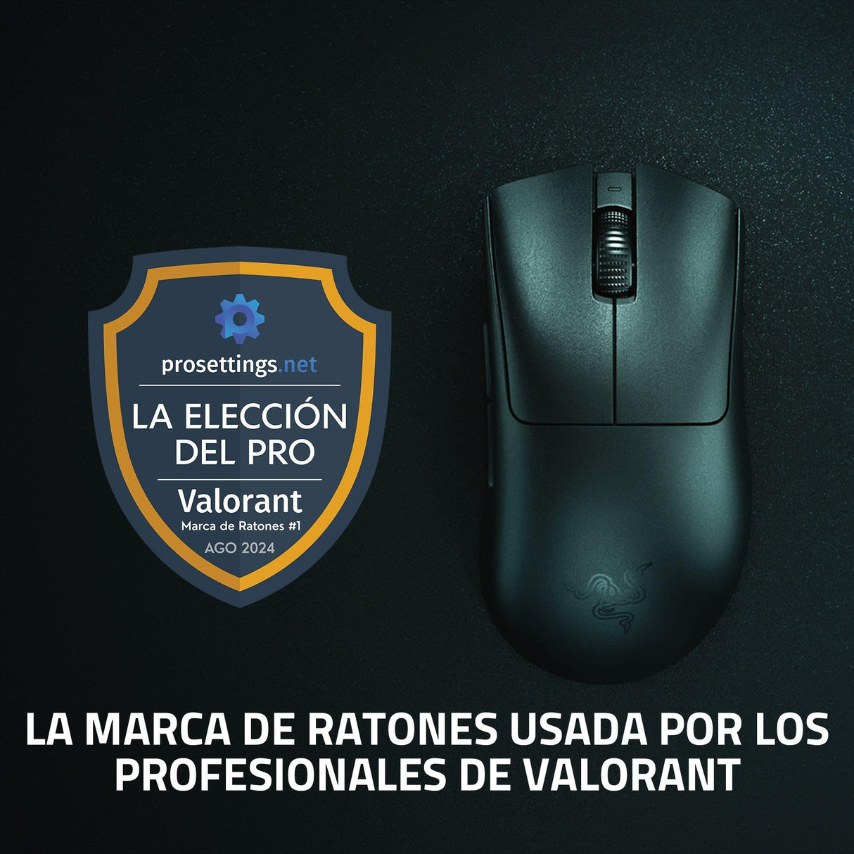Razer DeathAdder V3 Pro - Ratón Ligero Inalámbrico Ergonómico para Deportes Electrónicos (63 Gramos, Sensor Óptico Focus Pro 30K, Interruptores de Ratón Gen-3, Hyperspeed Wireless) Negro
