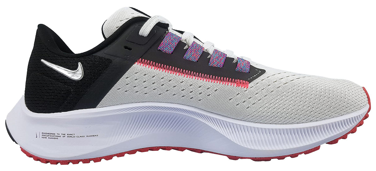 Nike Wmns Air Zoom Pegasus 38, Sneaker Mujer, White Mtlc Silver Black Flash Crimson Anthracite Wild Berry, 36 EU