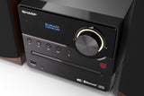 Sharp XL-B517D(BR) Microcadena Sound System Estereo con Radio Dab, Dab+, FM, Bluetooth, CD-MP3, reproducción USB, Altavoces de Madera y 45W Color Marron