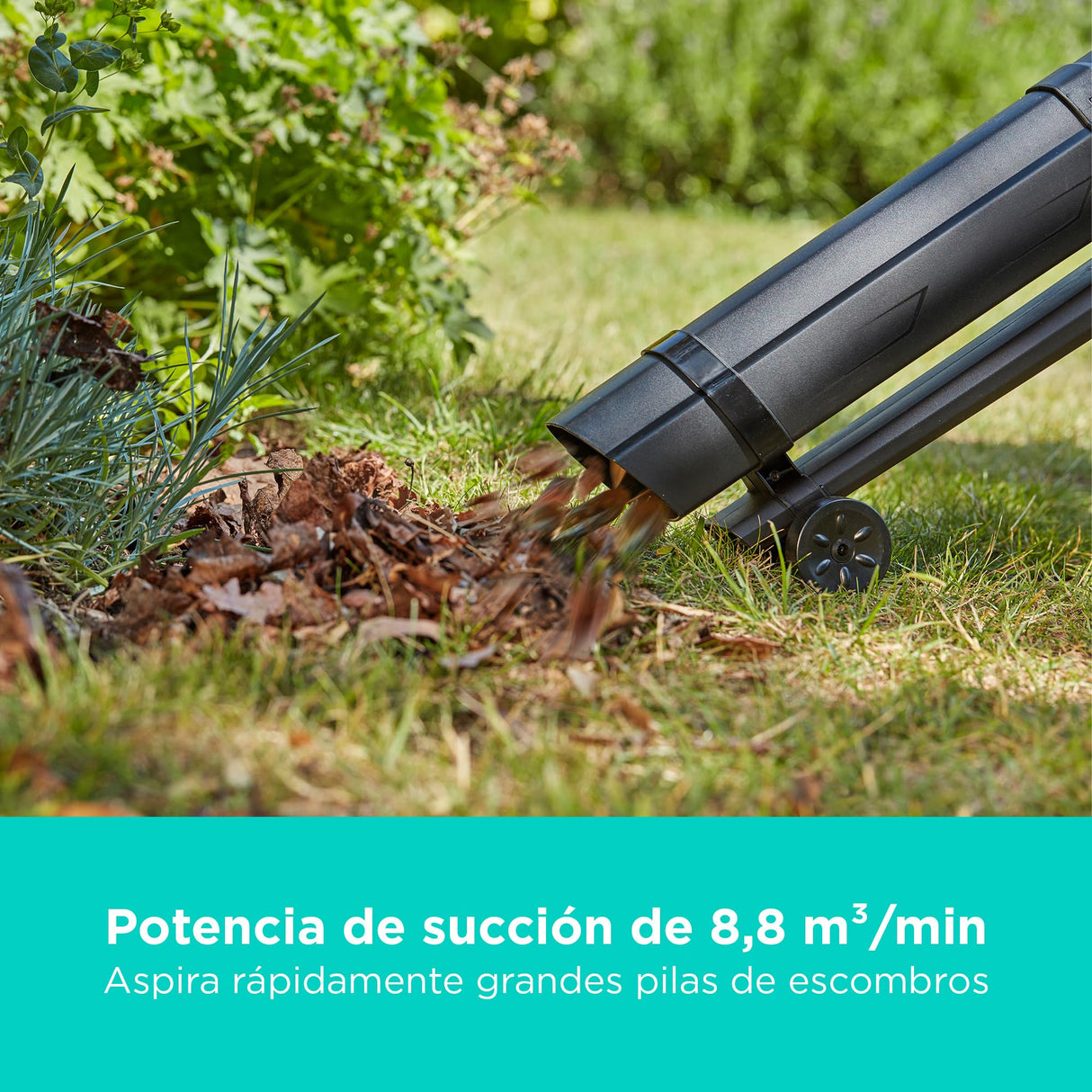 BLACK+DECKER Sopladora, aspiradora y trituradora de Hojas sin Cable de 36v, con Bolsa de recolección de 45L y batería de Litio de 2.5Ah, BCBLV3625L1-QW