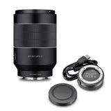 Samyang AF 35 mm F1,4 II FE para Sony E + Samyang Lens Station – Enfoque automático de Formato Completo y Objetivo Gran Angular APS-C de Distancia Focal Fija sin Espejo Sony E Mount Cámaras + Base de