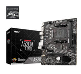 MSI Placa Base para Juegos A520M-A Pro (AMD Ryzen 5000, AM4, DDR4, PCIe 3.0, SATA 6Gb/s, M.2, USB 3.2 Gen 1, DVI/HDMI, Micro-ATX)