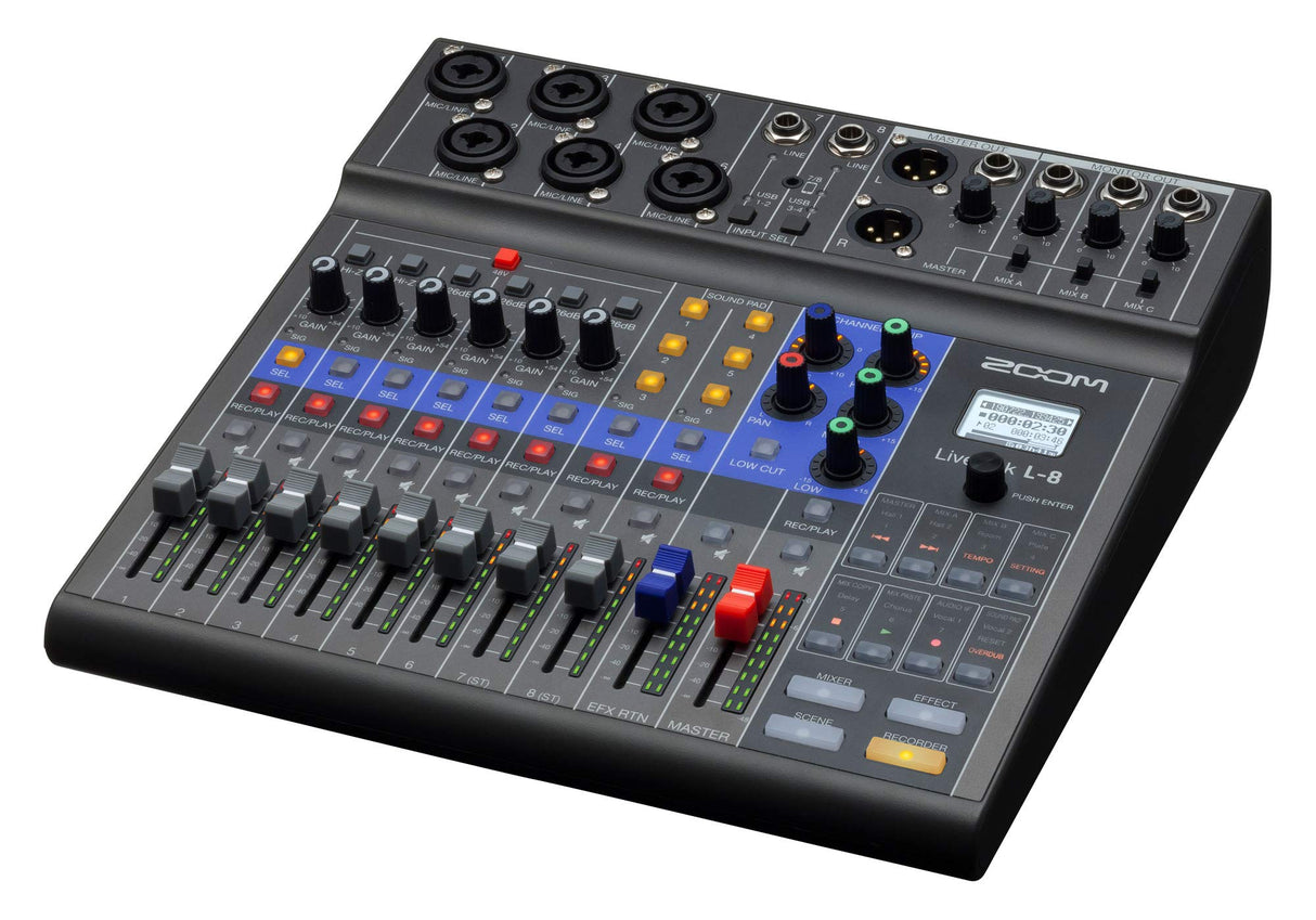Zoom - L-8 - Mixer digital 8 canales, grabador e interface de audio USB