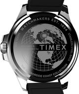 Timex Trend - Reloj de 43 mm para hombre, correa de liberación rápida de dos piezas, esfera verde, caja en tono plateado TW2V91700