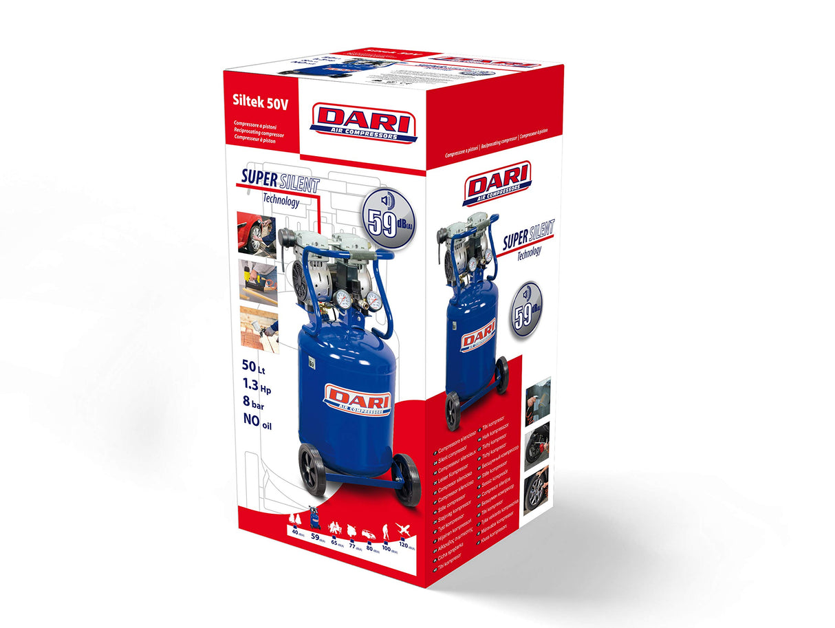 DARI - Compresor Siltek vertical silencioso 1,3 CV