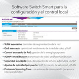NETGEAR Switch de 8 puertos y 10 GB MS510TXM |Multigigabit gestionado Smart - 2x puertos SFP+ 10Gigabit - Montaje en sobremesa o en bastidor, y protección ProSAFE de por vida