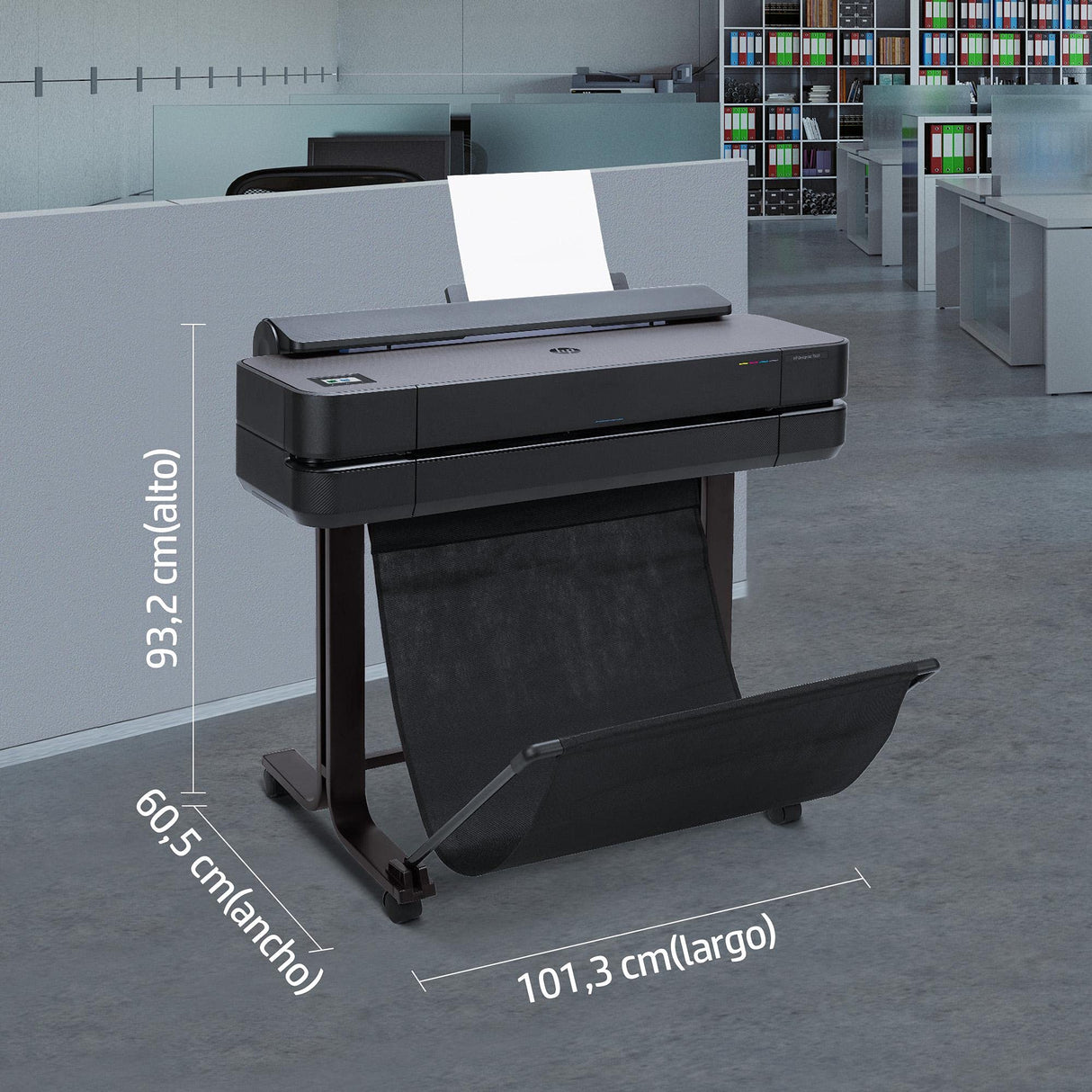 Impresora Plotter de Gran Formato HP DesignJet T630, de 24 pulgadas, hasta A1, Impresión Móvil, Wi-Fi, Gigabit Ethernet, USB 2.0 de alta velocidad, Garantía de 1 año (5HB09A)