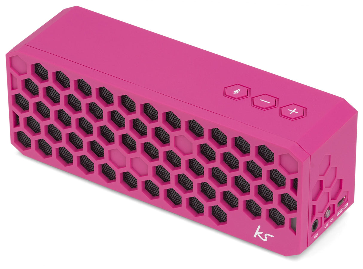 KitSound Hive - Altavoz Bluetooth (inalámbrico, estéreo) rosa