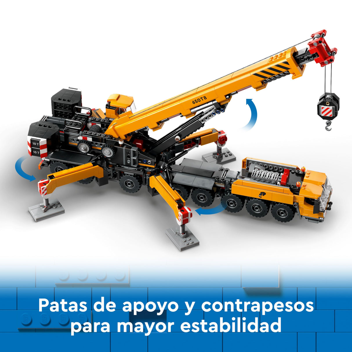 LEGO City Grúa de Obra Móvil Amarilla de Juguete de Construcción, Regalo para Niños y Niñas de 9 Años o Más, Juego Creativo con Vehículos, 4 Minifiguras de Obreros para el Juego de rol 60409