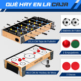 Serenelife Mesa de Hockey de Aire de 38”, Futbolin de 40”, 2 en 1, Giratoria, Ideal para el hogar, Salas de Juego, Arcades, Fiestas y reuniones Familiares