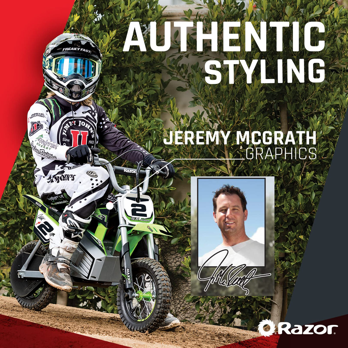 Razor SX350 McGrath SE Electric Bike, Unisex-Youth, Verde, One Size