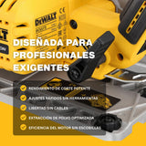DEWALT XR 18V Sierra Circular Sin Escobillas 184mm, Compatible con Guía, Corte Profundo 58mm, Ajuste sin Herramientas, Caja TSTAK, LED, Extracción de Polvo AirLock, Solo Cuerpo – DCS572NT-XJ