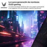 LG 34GS95QE-B - Monitor Gaming Ultragear Curvo, 34", OLED WQHD (3440 x 1440), Curvatura 800R, 240 Hz, 0.03 ms, AMD FreeSync Premium Pro, Acabado Anti-Glare, Negro