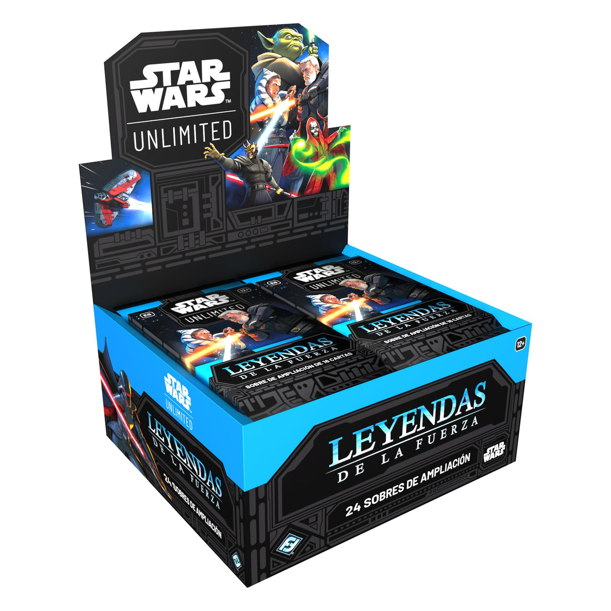 Fantasy Flight Games Asmodee FFG Star Wars Unlimited Juego Coleccionables Leyendas de la Fuerza, 24 Sobres de 16 Cartas, TCG a Partir de 12 Años, para 2 Jugadores, Español, Multicolor SWH0502ES