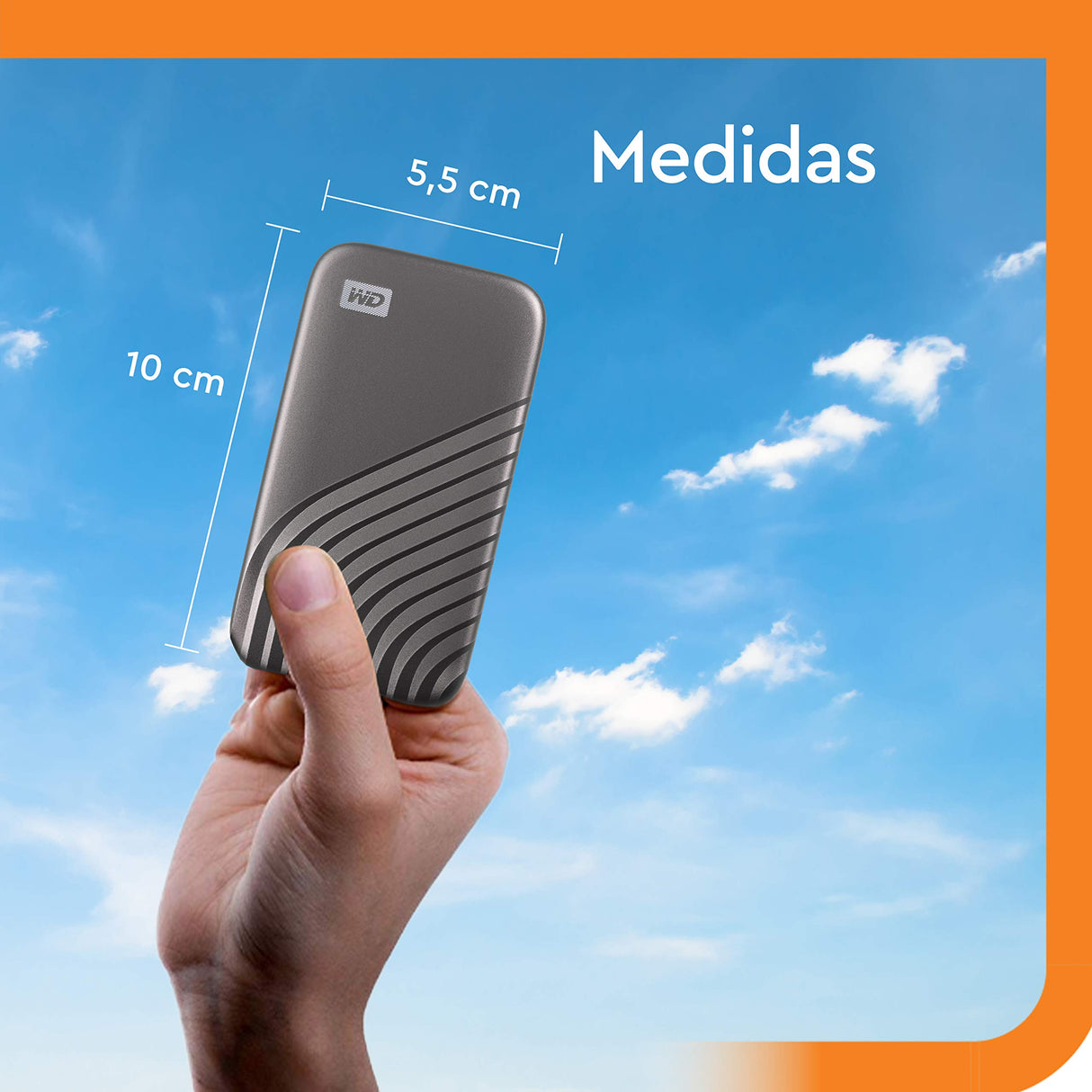 WD My Passport 4TB SSD Externo Portátil, Disco duro externo SSD con velodidad de lectura de hasta 1050 MB/s 1000 MB/s de escritura, Funciona con PC, Xbox y Playstation, Gris espacial