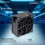 UNYKAch Caja Rack HSW6212 Hot Swap (Sustitución de Bahías en Caliente) 2U, ATX, 12 Bahías Compatibles con Discos de 3,5″ o 2.5”, 4 Ventiladores de 80 mm, 2 USB 2.0