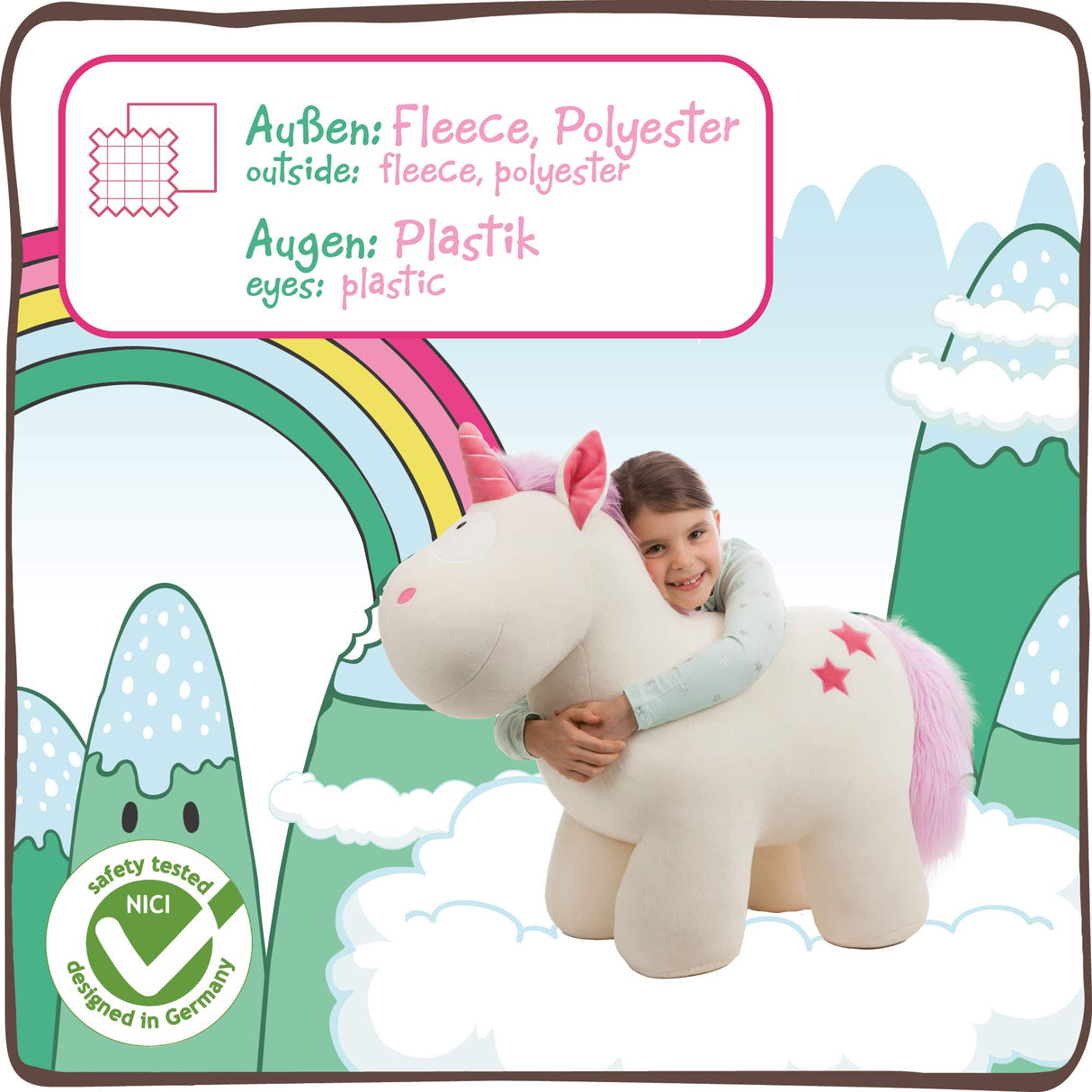 Nici – Unicornio Theodor 40126. Asiento. 80 cm. Soporta hasta 100 kg