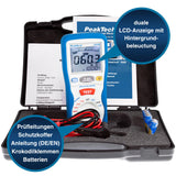 PeakTech 2695 – Probador de aislamiento, calibrado, probador de continuidad, voltímetro, circuitos, fusibles, mínimo/máximo, retención de datos, TUV/GS - 125V, 250V, 500V, 1000V