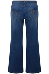 Ulla Popken Dummy Jeans, Dark Blue Denim, 32W / 30L para Mujer