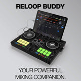 Reloop Buddy Controlador DJ de alto rendimiento y muy compacto para el software djay en todas las plataformas iOS, Mac, PC, Android, iPadOS