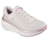 Skechers Go Run Elevate 2.0 Badric, Zapatillas Mujer, Natural Textile/Pink Trim, 39.5 EU