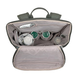 LÄSSIG Mochila con cambiador, enganche para cochecito y portabiberón/GRE Slender Up Backpack olive