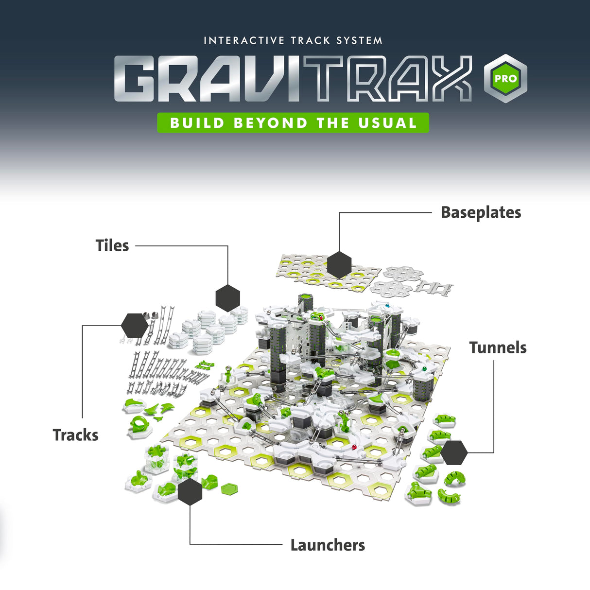 Ravensburger - Gravitrax Pro Giant Starter Set | Circuito Canicas con 409 Piezas | Rompecabezas Niños con Canicas | Juegos para Niños De 8 Años | Juegos Mesa Compatibles con Todos Los Gravitrax