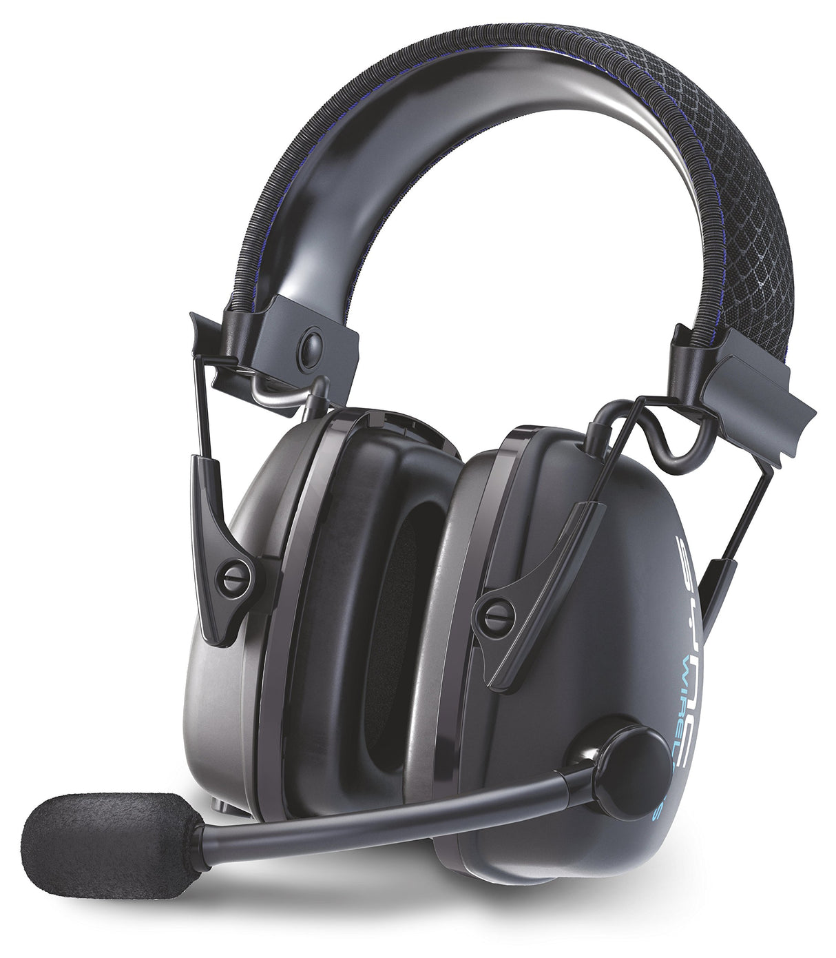 Howard Leight Orejera Sync Wireless BlueTooth Cable USB, Micrófono con Almohadilla, Diseño Ergonómico, Negro, Talla Única, SNR 32 dB, 1034510 (1 Pieza)