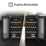 Hisense RW12D4NWG0 - Vinoteca 93 Litros G-Class 30 botellas, Puerta Reversible,Total No Frost [Clase de eficiencia energética G]