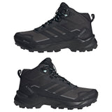 adidas Terrex Skychaser AX5 Mid Gore-Tex Hiking Shoes, Zapatos de Senderismo Mujer, Carbon/Core Black/Semi Flash Aqua, 40 2/3 EU