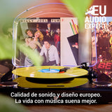 Energy Sistem Blackspin – Tocadiscos (10W, vinilos, RCA, Puerto USB, Bluetooth, Bluetooth out)