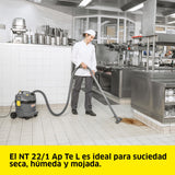 Kärcher Aspirador en seco y húmedo NT 22/1 Ap L, máx. 1300 W, depósito: 22 l, Tubo Flexible de aspiración: 1,9 m, Boquilla barredora de Suelos (300 mm), Boquilla para Ranuras