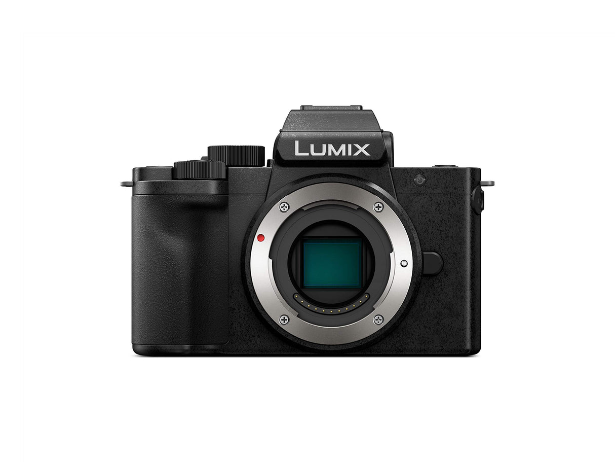 Panasonic Cámara de sistema Lumix DC-G110VEG-K (20 MP, 4K, estabilizador de imagen, táctil de 7,5 cm, objetivo de 12-32 mm, empuñadura de trípode, negra)