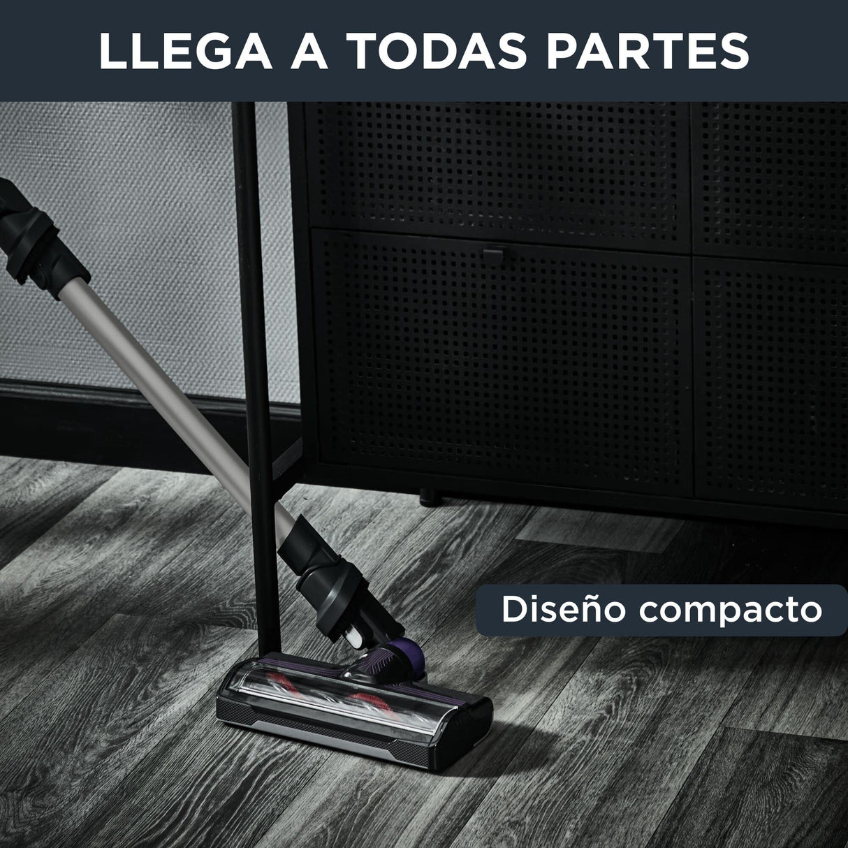Rowenta XNano RH1128 - Aspiradora escoba sin cable, con 3 funciones en 1, autonomía de 40 minutos, muy ligero, fácil acceso del suelo hasta el techo, lila y gris
