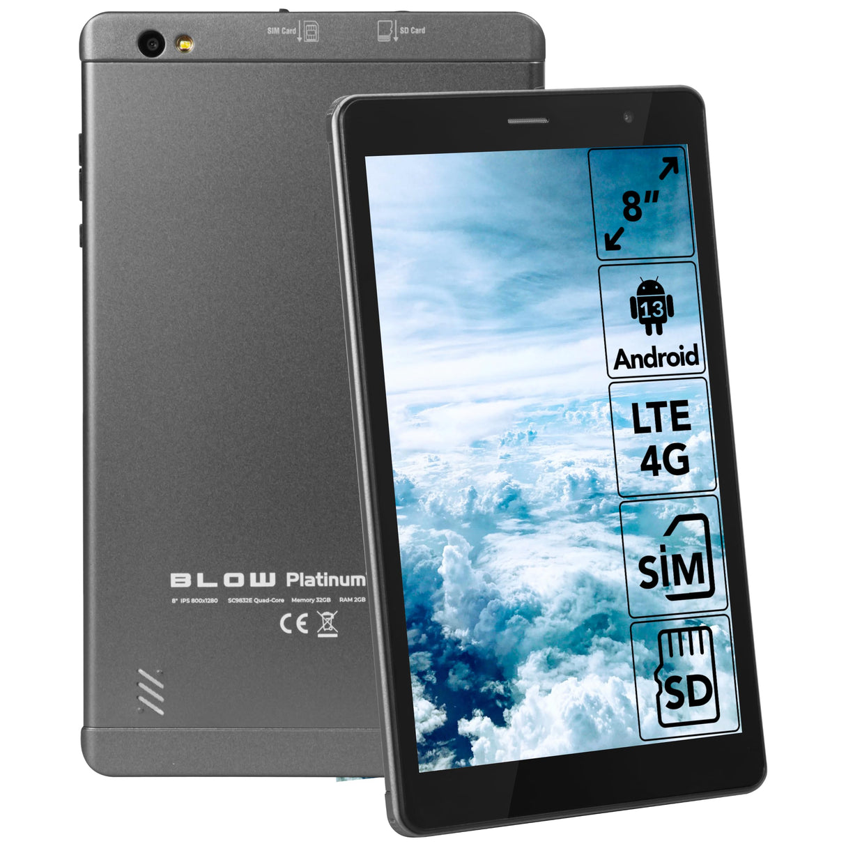 TABLET 8" 4G LTE 2/32GB WiFi GPS HD ANDROID KIT