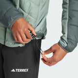adidas Hombre Terrex Multi Synthetic Insulated Jacket, Silver Green/Legend Ivy, XL