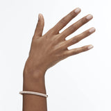 Swarovski Brazalete Stone, Blanco, Baño tono oro Rosa