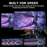 Twisted Minds Monitor para Gaming, Pantalla de 32 Pulgadas Fast VA - Resolución 2560 x 1440 QHD, frecuencia actualización 180 Hz, relación Aspecto 16:9, Tiempo Respuesta 1 ms - Negro (TM32QHD165VA)