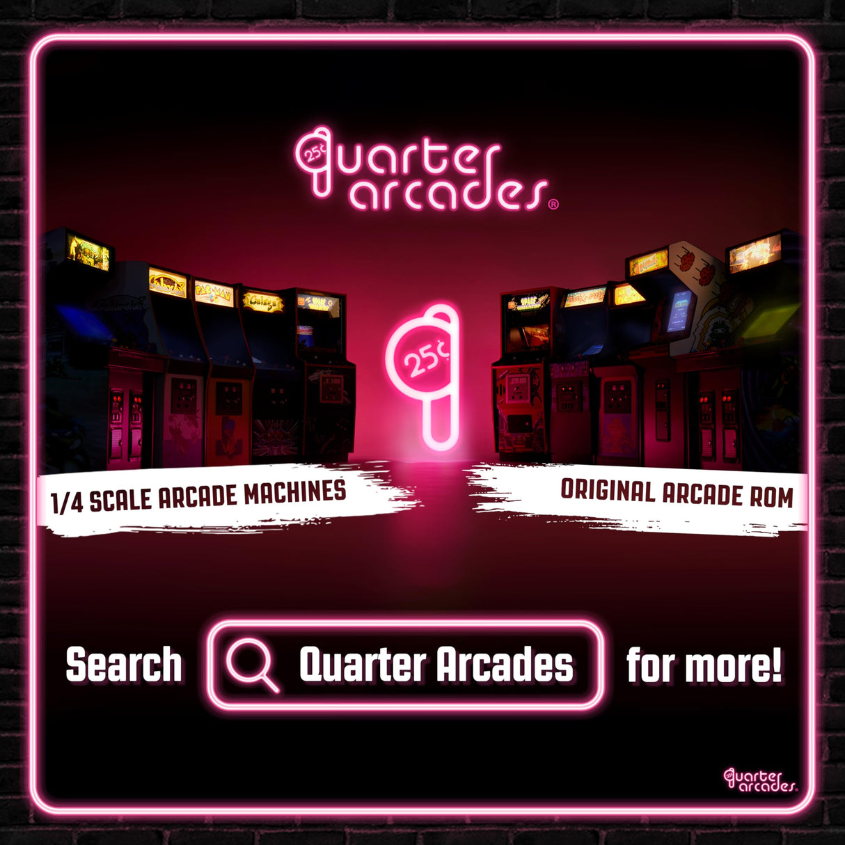 Numskull Quarter Arcades Space Invaders I Edición de Coleccionista Mini Arcade - Réplica Auténtica de Madera a Escala 1/4, ROM Original, Batería Recargable y Altavoces de 3W para Fans del Retro