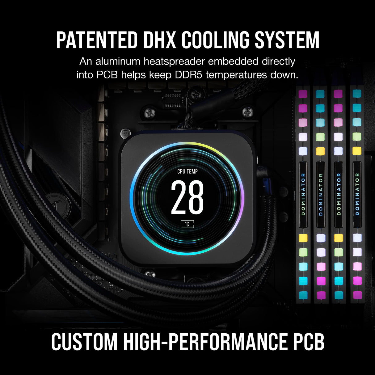 CORSAIR DOMINATOR PLATINUM RGB DDR5 32GB (2x16GB) DDR5 6000MHz CL30 AMD EXPO Intel XMP iCUE Memoria de Ordenador Compatible - Gris (CMT32GX5M2B6000Z30K)
