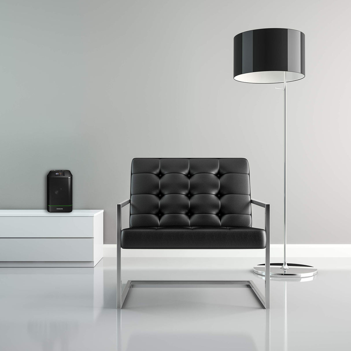 Sangean WFS58 Dab+ Radio | FM | WiFi y Altavoz Bluetooth | Radio de Internet portátil con NFC | WiFi | Negro