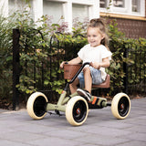 BERG Buzzy Retro Green Pedal Gokart, vehículo Infantil, Coche a Pedal, Kettcar a Partir de 2 años, Alta Seguridad y Estabilidad, vehículo de Pedales para niños