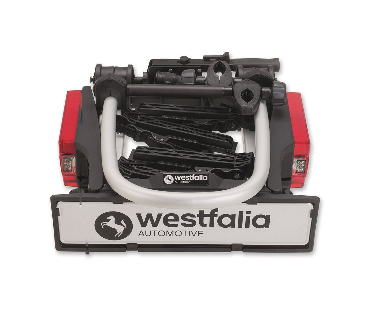 Westfalia Portabicicletas Bikelander para Enganches | Incluye Bolsa; portabicicletas para 2 Bicicletas; apto para Bicicletas Eléctricas; plegable | Luces híbridas LED