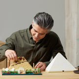 LEGO Architecture Gran Pirámide de Guiza, Maqueta para Construir de Egipto, Manualidades de Monumentos y Decoración del Hogar, Regalos para Adultos, Hombres y Mujeres 21058