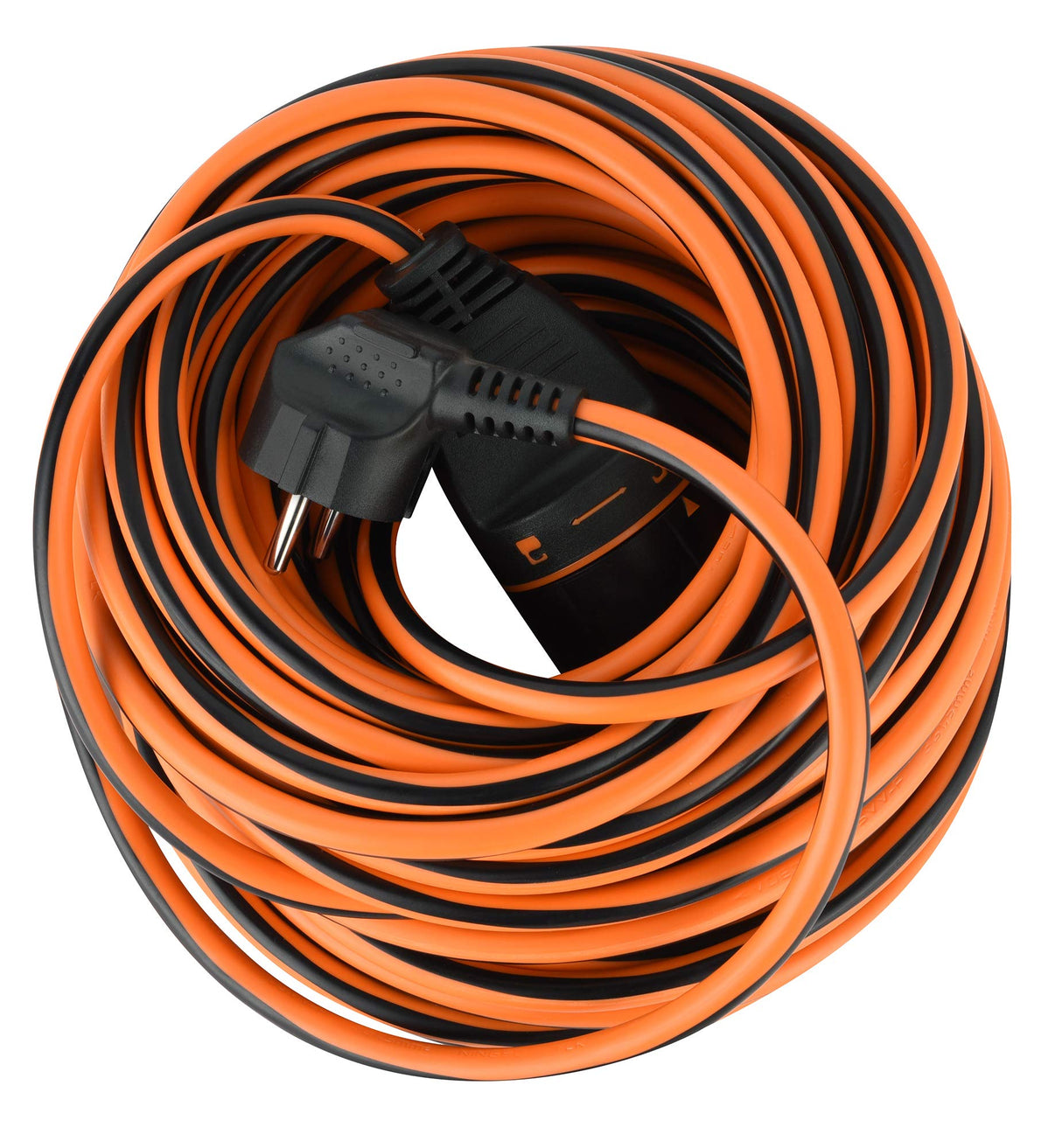 Electraline 01666 Cable Alargador 30M 3G1.5 con Toma de Corriente Electralock Equipado con un Mecanismo de Bloqueo que Evita la Desconexión Accidental del Enchufe