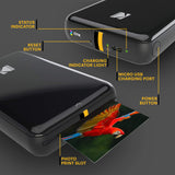 KODAK Step Impresora de fotos instantánea para smartphone - Mini portátil inalámbrica en color - Fotos adhesivas Zink 2x3” - Bluetooth compatible con iOS y Android - App de edición divertida - Negro