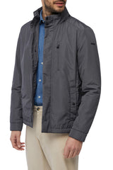 Geox M Litio Short Jkt Chaqueta, Perla ahumada/Negro, 56 para Hombre