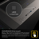 GAMDIAS Athena P1 ATX - Carcasa para PC para Juegos de Torre Media con Vidrio Templado y excelente diseño de Flujo de Aire y 4 Ventiladores ARGB de 120 mm, Soporte Superior y Frontal AIO de 360 mm y